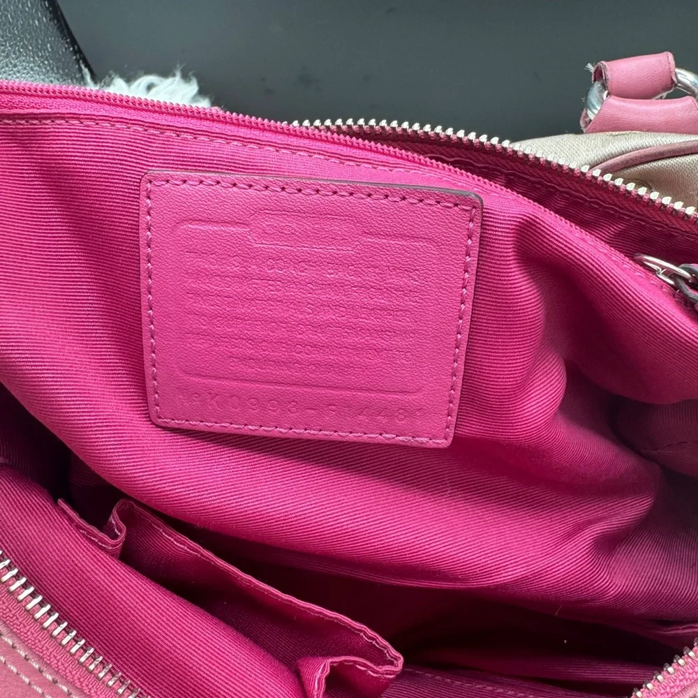 Coach Cream and Pink Satchel with Textured Pattern
Purse - Picture 6 of 9